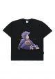 Baby Face PURPLE DINOSAUR Short Sleeve T-Shirt Black