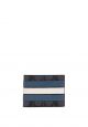 Slim Billfold Wallet In Signature Canvas With Varsity Stripe Denim Chalk