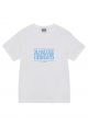 W Classic Logo Tee White/Sky Blue