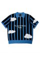 Cloud Logo Short Sleeve Knit Black