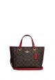 Alice Satchel In Signature Canvas Brown 1941 Red