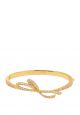 All Tied Up Pave Bangle Clear Gold