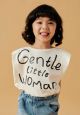 [Gentle Little Woman] PADDED SHOULDER T-Shirt Cream