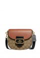 Morgan Saddle Bag In Colorblock Signature Canvas Khaki Multi