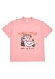 Fish Swan Short Sleeve T-Shirt Pink