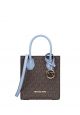 Mercer Extra-small Logo And Leather Crossbody Bag Pale Blue