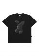 Black Fuzzy Rabbit Short Sleeve T-Shirt Black