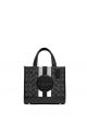 Signature Jacquard Dempsey Tote 22 Black Smoke