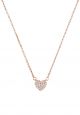 Pave Heart Mini Pendant Rose Gold