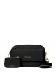 Rosie Pebbled Leather Flap Camera Bag Black