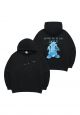 Fuzzy Dragon Artwork Hoodie Black