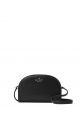 Perry Leather Dome Crossbody Black