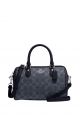 Rowan Satchel Bag In Signature Canvas Denim Midnight Navy