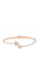 Yours Truly Pave Open Hinge Cuff Clear Rose Gold