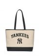 Varsity Basic Canvas L-Tote Bag NEW YORK YANKEES cream