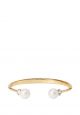 Pearls Of Wisdom Open Hinged Bangle Cream Multi