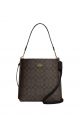 Mollie Bucket Bag In Signature Canvas Brown Black