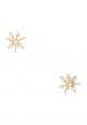 Snowflake Stud Earrings Gold