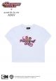 The Powerpuff Girls x Acmedelavie Gradient Curlylogo Crop T-Shirts White