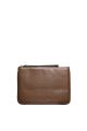 The Groove Leather Wristlet Clutch Brown Bear