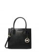 Mercer Medium Leather Messenger Crossbody Handbag / Black