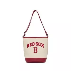 MLB KOREA Monogram Diamond Jacquard Bucket Bag Boston Red Sox
