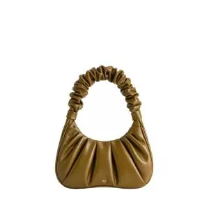 Gabbi Ruched Hobo Handbag - Dark Olive - JW PEI